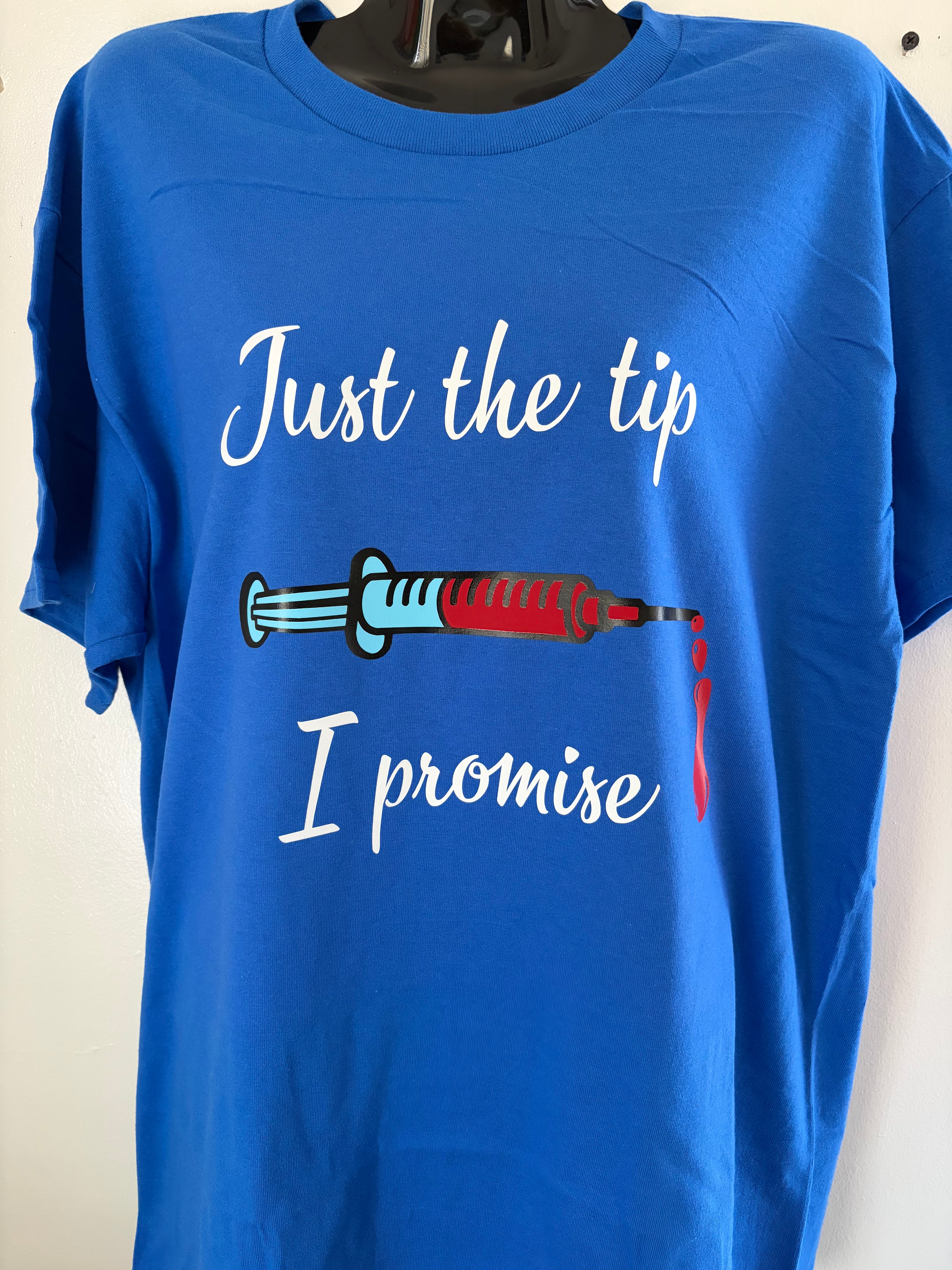 Just the Tip Syringe T-Shirt | Funny Nurse & Healthcare Shirt