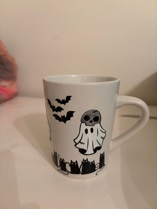 14.5 oz Custom Halloween Ghost & Skull Mug 👻💀